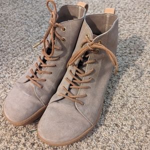 Birkenstock Bartlett beige suede high top sneakers boots size 39